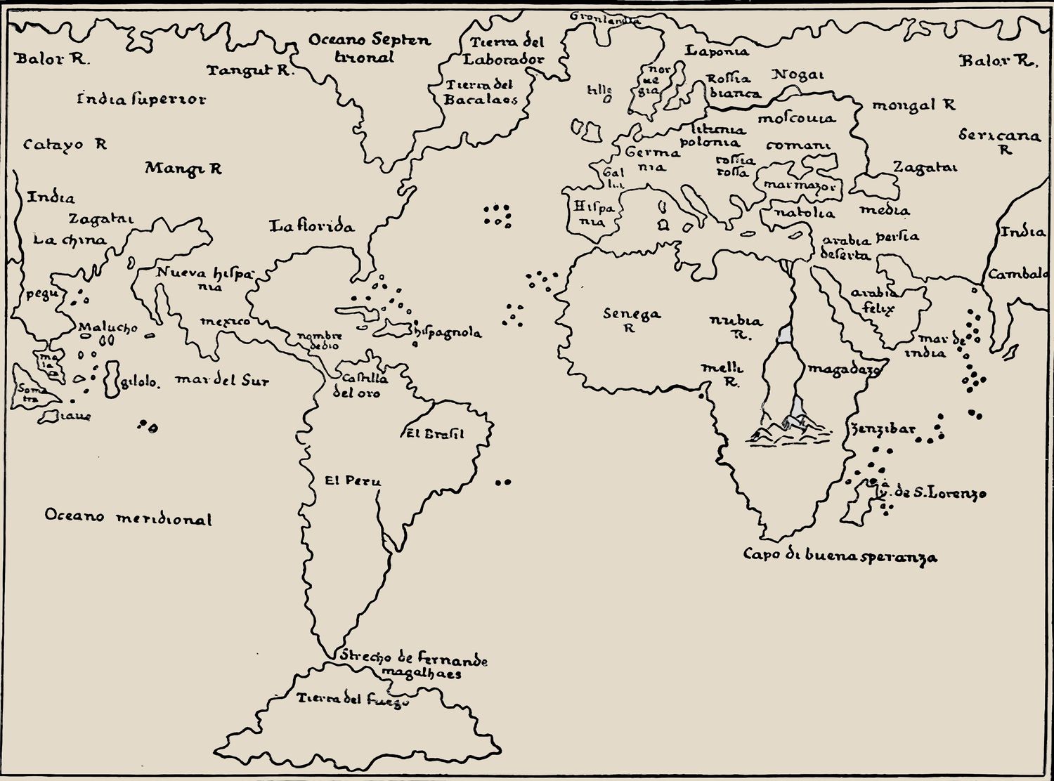 Mapa de Giacomo Gastaldi, 1548