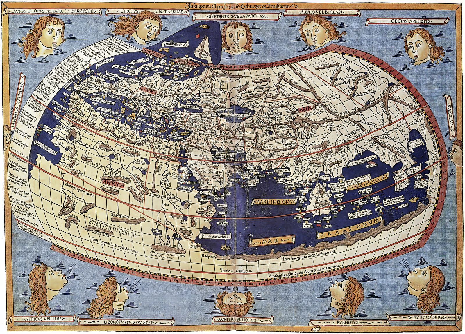 Mapamundi de Claudio Ptolomeo, Florencia, 1474