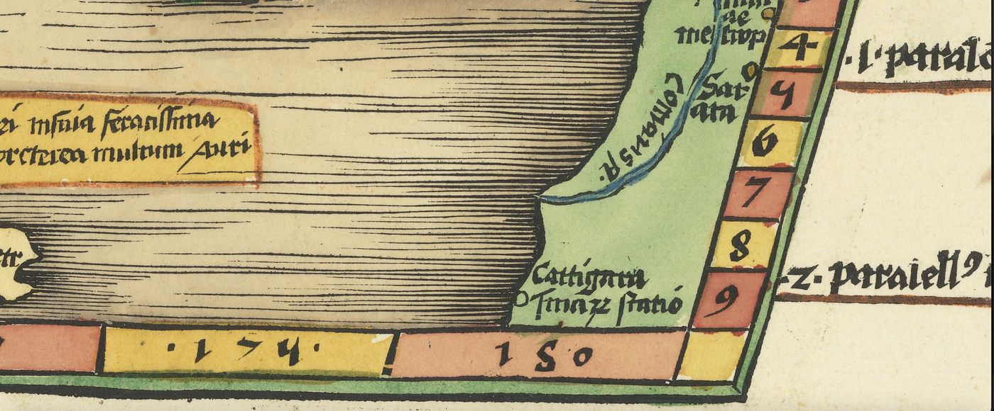 Cattigara en el mapa de Ptolomeo